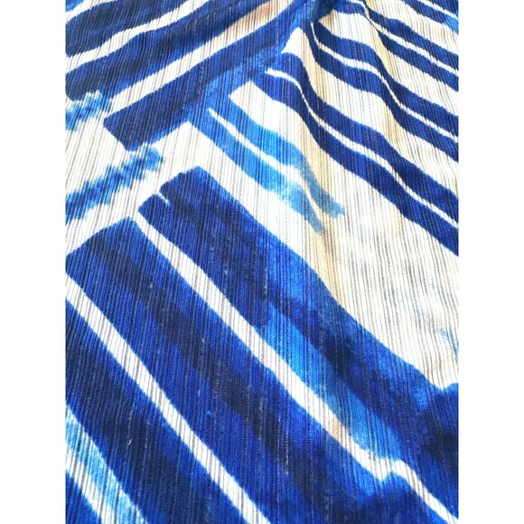 Dana Buchman Boho Blue Patch Large Womens Blouse Bell Sleeve - Picture 8 of 8